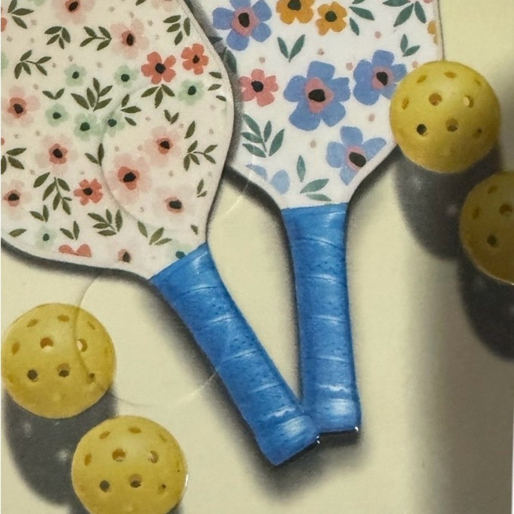 South Beach Pickleball Game Set with Floral Design NIP - Picture 2 of 3